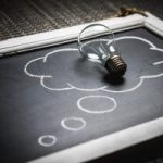 Chalkboard lightbulb idea