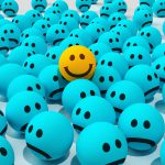 Single smile crowd